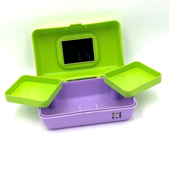 Caboodle Mini Travel Vacation Makeup Organizer with Mirror & 2 Swivel Trays NWOT - Picture 3 of 5